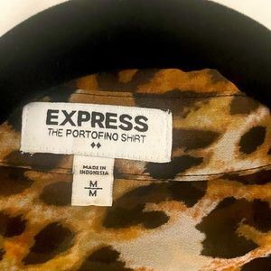 Express cheetah print bottom up shirt